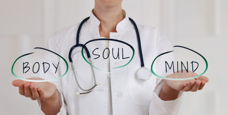 A doctor balancing body, soul, and mind